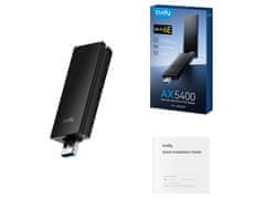 Cudy WU5400 USB brezžični adapter, AX5400, Tri-Band Wi-Fi6/6E, USB 3.0