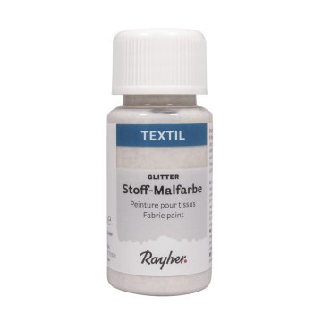 Rayher.	 Barva za tekstil bleščice, srebrna, 50ml