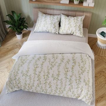 shumee Posteljnina RIMA 220x200 cm - saten bombaž, nežen cvetlični vzorec