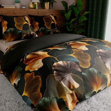shumee Posteljnina MARISEL 220x200 cm - saten bombaž, eleganten cvetlični vzorec