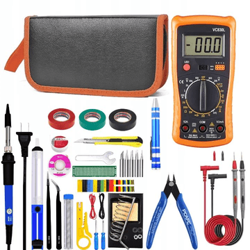 KEDO Komplet za spajkanje z multimetrom in orodjem