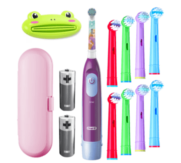 shumee Oral-B DB5 Princess električna zobna ščetka za otroke, 8 nastavkov, roza ohišje
