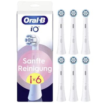 shumee Glave za električno zobno ščetko Oral-B Gentle Care, bele, mehke, 6 kosov