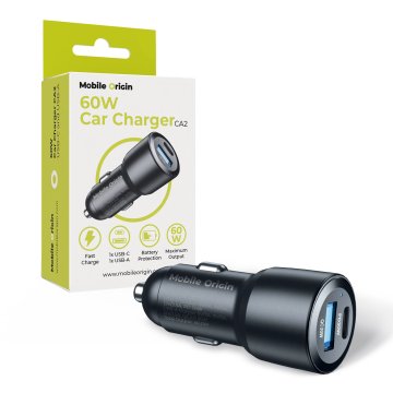 Mobile-origin Car Charger 60W USB-C and USB-A
