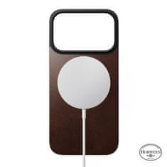Nomad Magnetic Leather Back, rustic brown (Horween), Magsafe - iPhone 2025 Pro