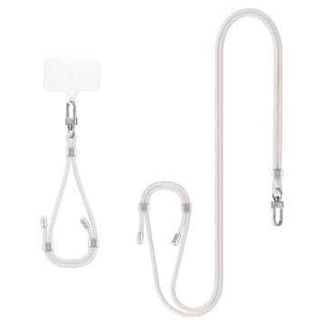 Spigen Universal Set 2 (Cross Body Strap 1P + Wrist Strap 1P + ConTag2 1P), pearl white