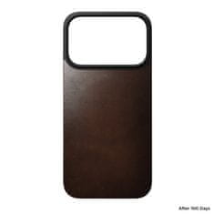 Nomad Magnetic Leather Back, rustic brown (Horween), Magsafe - iPhone 2025 Pro
