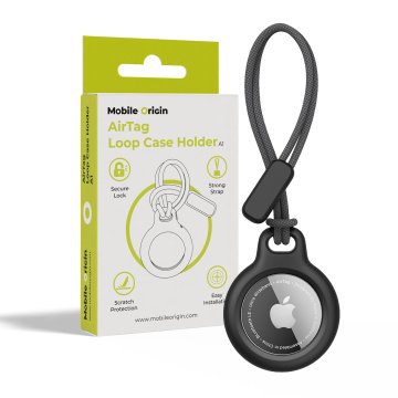 Mobile-origin Airtag Loop Case Holder A1, black