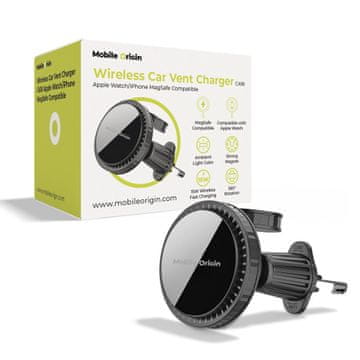 Mobile-origin Wireless Car Vent Charger CA18, Apple Watch/iPhone MagSafe Compatible
