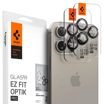 Spigen Glass tR EZ Fit Optik Pro 2 Pack, L-s - iPhone 14/15/6.3" 2024 Pro / 14/15/6.9" 2024 Pro M
