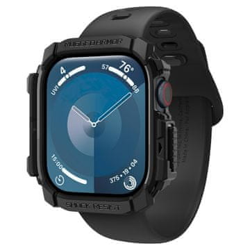 Spigen Rugged Armor, matte black - Apple Watch 2024 46mm