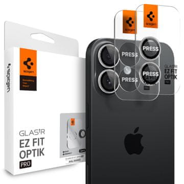 Spigen Glass tR EZ Fit Optik Pro 2 Pack, silver - iPhone 2025
