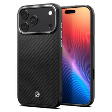 Spigen Enzo Aramid T, black silver - iPhone 2025 Pro Max