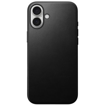 Nomad Modern Leather case, black - iPhone 16 Plus