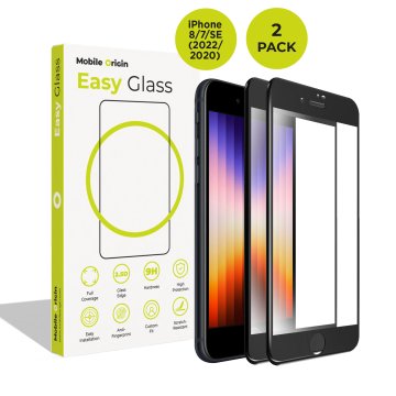 Mobile-origin EasyGlass iPhone 8/7/SE (2022/2020), 2 pack
