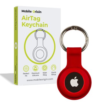Mobile-origin Airtag KeyChain, red