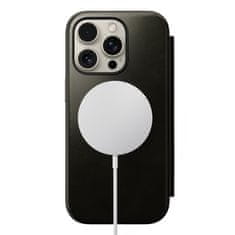 Nomad Leather Folio, green chrome - iPhone 16 Pro