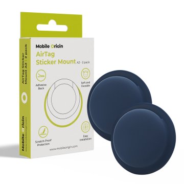 Mobile-origin Airtag Sticker Mount A2 - 2 pack, blue