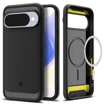 Spigen Rugged Armor MagSafe, matte black - Google Pixel 10 Pro/Pixel 10