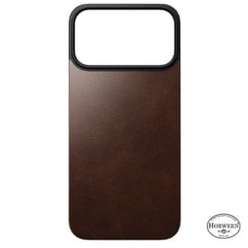 Nomad Magnetic Leather Back, rustic brown (Horween), Magsafe - iPhone 2025 Pro Max