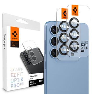 Spigen Glass tR EZ Fit Optik Pro HD 2 Pack, black - Samsung Galaxy S25+