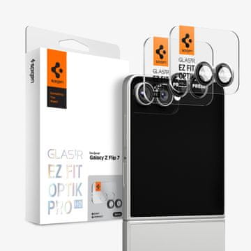 Spigen Glass tR EZ Fit Optik Pro HD 2 Pack, black - Samsung Galaxy Z Flip7