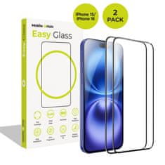 Mobile-origin EasyGlass iPhone 15/iPhone 16, 2 pack