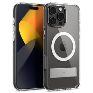 Spigen Caseology by Capella MagSafe Kickstand, clear white silver - iPhone 16 Pro Max