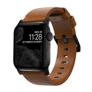 Nomad Modern Band - english tan leather, black hardware - AW 46mm/49mm