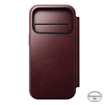 Nomad Modern Leather Folio, burgundy - iPhone 2025 Pro
