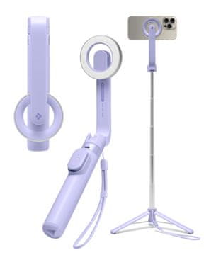 Spigen MagSafe Tripod Selfie Stick, lavender