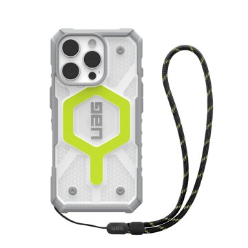 UAG Pathfinder Clear Magsafe, Active Neon Lanyard - iPhone 16 Pro