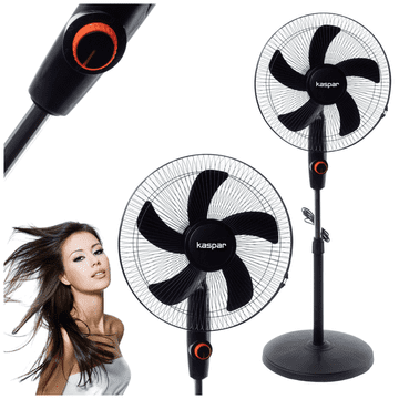 shumee TALNI STOJEČI VENTILATOR 40 W VENTILATOR CIRKULATOR TIH MOČAN ČRN 36 cm