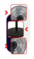 shumee VENTILATOR TALNI CIRKULATOR 45W STOJEČI TIHI MOČAN DALJINSKI UPRAVLJALNIK 36 cm