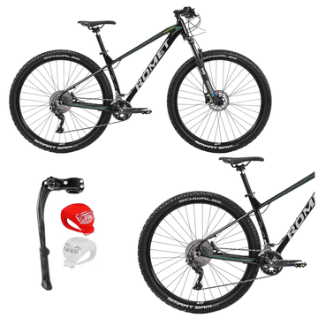 shumee ROMET MUSTANG M5 GORSKO MTB KOLO 29" LUČI SHIMANO IN STOJALO
