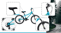 shumee OTROŠKO KOLO 20 ROMET JOLENE KID MTB SHIMANO LUČI IN STOJALO