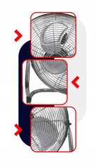 shumee OBTOČNI VENTILATOR STOJEČI TALNI VENTILATOR 200 W REGULACIJA MOČI TIHI