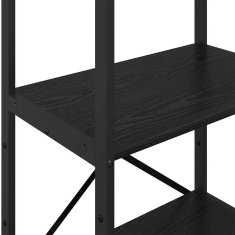 Vidaxl Knjižna polica Črna Orehovina 56 x 34 x 133,5 cm