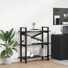 Vidaxl Knjižna polica Črna Orehovina 100 x 33,5 x 102 cm