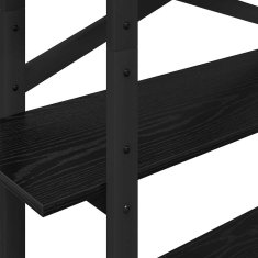 Vidaxl Knjižna polica Črna Orehovina 100 x 33,5 x 140 cm