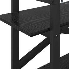 Vidaxl Knjižna polica Črna Orehovina 100 x 33,5 x 64 cm