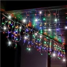 Springos novoletna LED zavesa 300 LED večbarve + hladno bela FLASH 12 + 2,5m