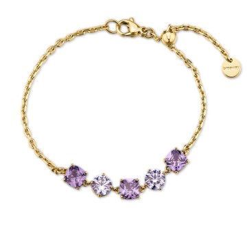 Brosway Elegantna ženska zapestnica z vijoličnimi cirkoni Dreaming BIG13