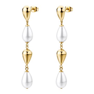 Brosway Originalni dolgi uhani z umetnimi biseri Perfect BPC77