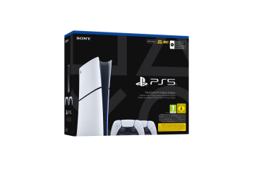 Sony PlayStation 5 Digital E Chassis igralna konzola, 825 GB + PS5 Dualsense White brezžični kontroler
