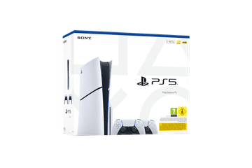 Sony PlayStation 5 E Chassis igralna konzola, 1 TB + PS5 Dualsense White brezžični kontroler