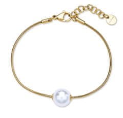 Brosway Očarljiva pozlačena zapestnica s sintetičnim biserom Perfect BPC53