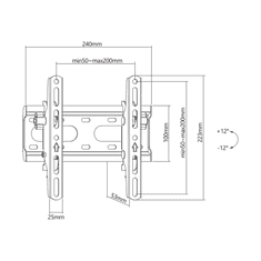 S-box Stenski nosilec PLB-2522T-2