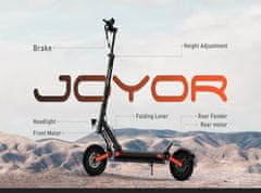 JOYOR S10-S-Z Dual 250*4W Motor Electric Scooter, 60V18Ah Battery, 25km/h 85km Range, 10-Inch Pneumatic Tires, Hydraulic Brakes, 35° Hill Climb, Foldable Design