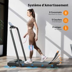 ISCOOTER FT51 Zložljiva tekalna steza 2 v 1 - motor 2,5 KM - hitrost 1–10 km/h - največja obremenitev 120 kg - tiha tekalna steza za domačo pisarno